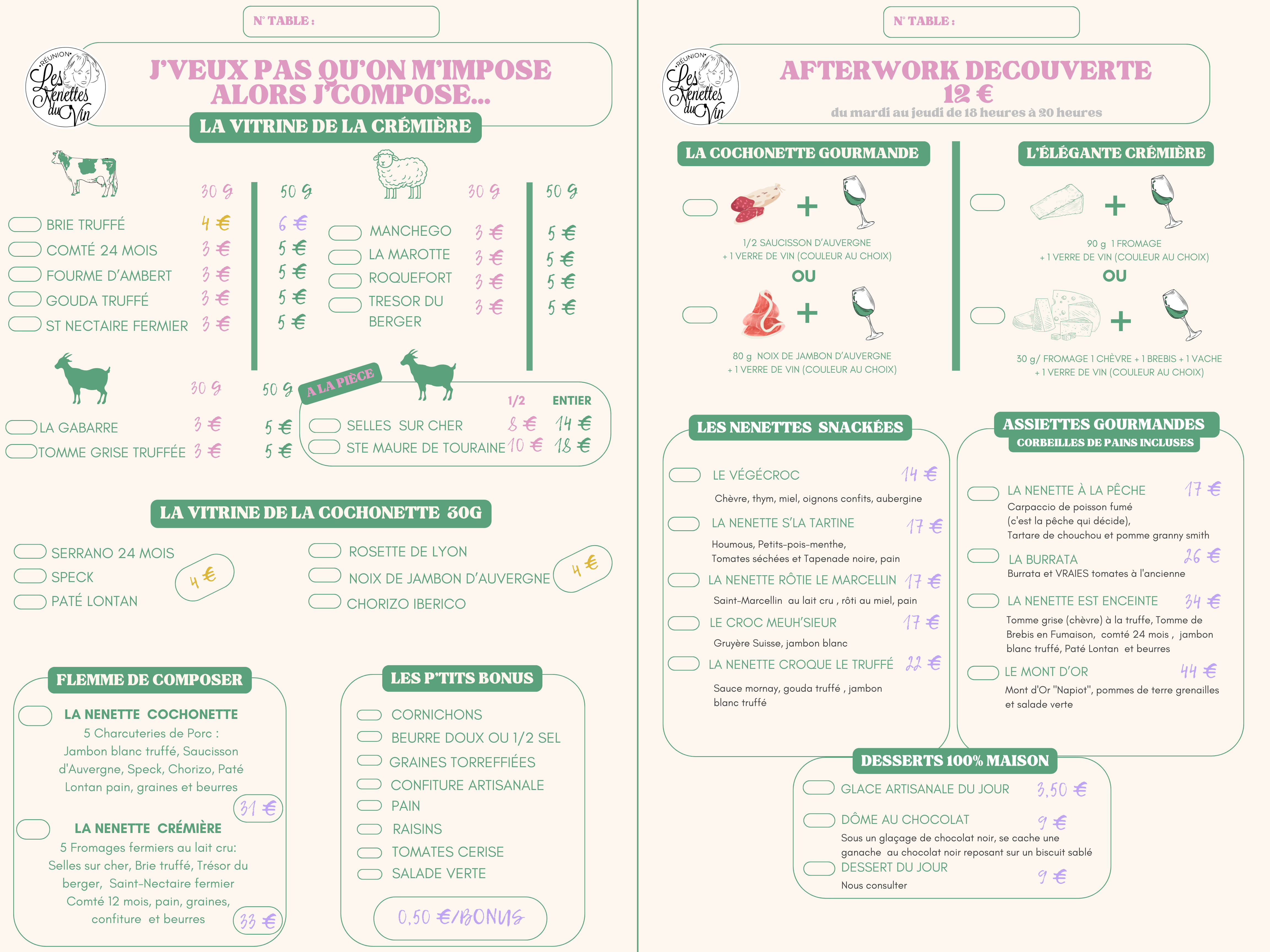 NOUVELLE CARTE BAR A VINS NDV MARS 204 Affiche format paysage